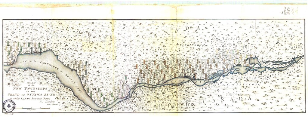 Les cantons sur la "Grand River" en 1802