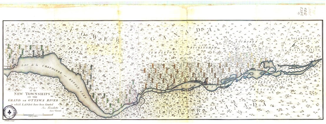 Les cantons sur la "Grand River" en 1802